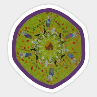 Baba Yaga Mandala Sticker